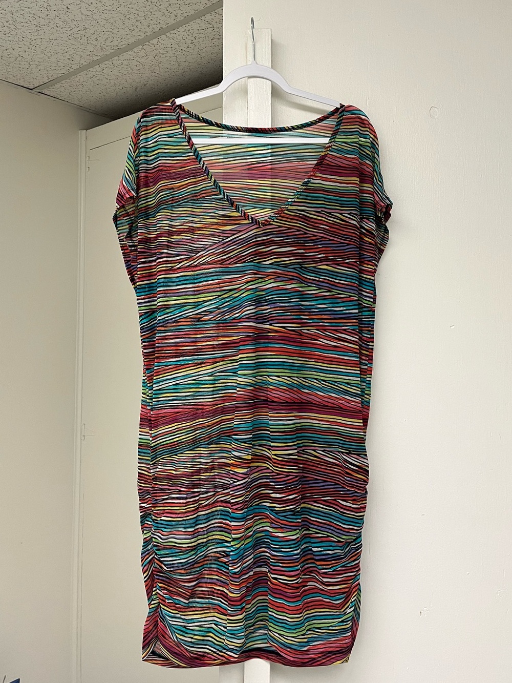 Multicolored/Rainbow Swimsuit Coverup by Anne Cole, Size Large